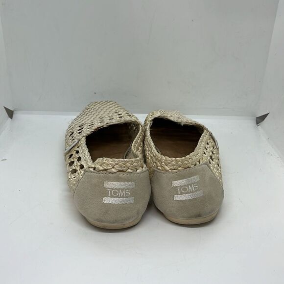 TOMS ALPARGATA OFF WHITE BASKET WEAVE FTL-08-141 - Picture 4 of 8